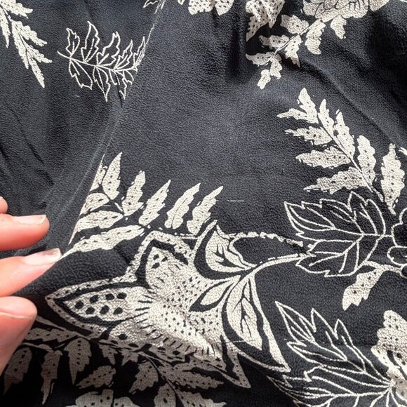 Vtg Nyc Design Women Top Sz XL Floral Silk Sheer Whimsigoth Dark Romantic 18392 - Picture 5 of 13